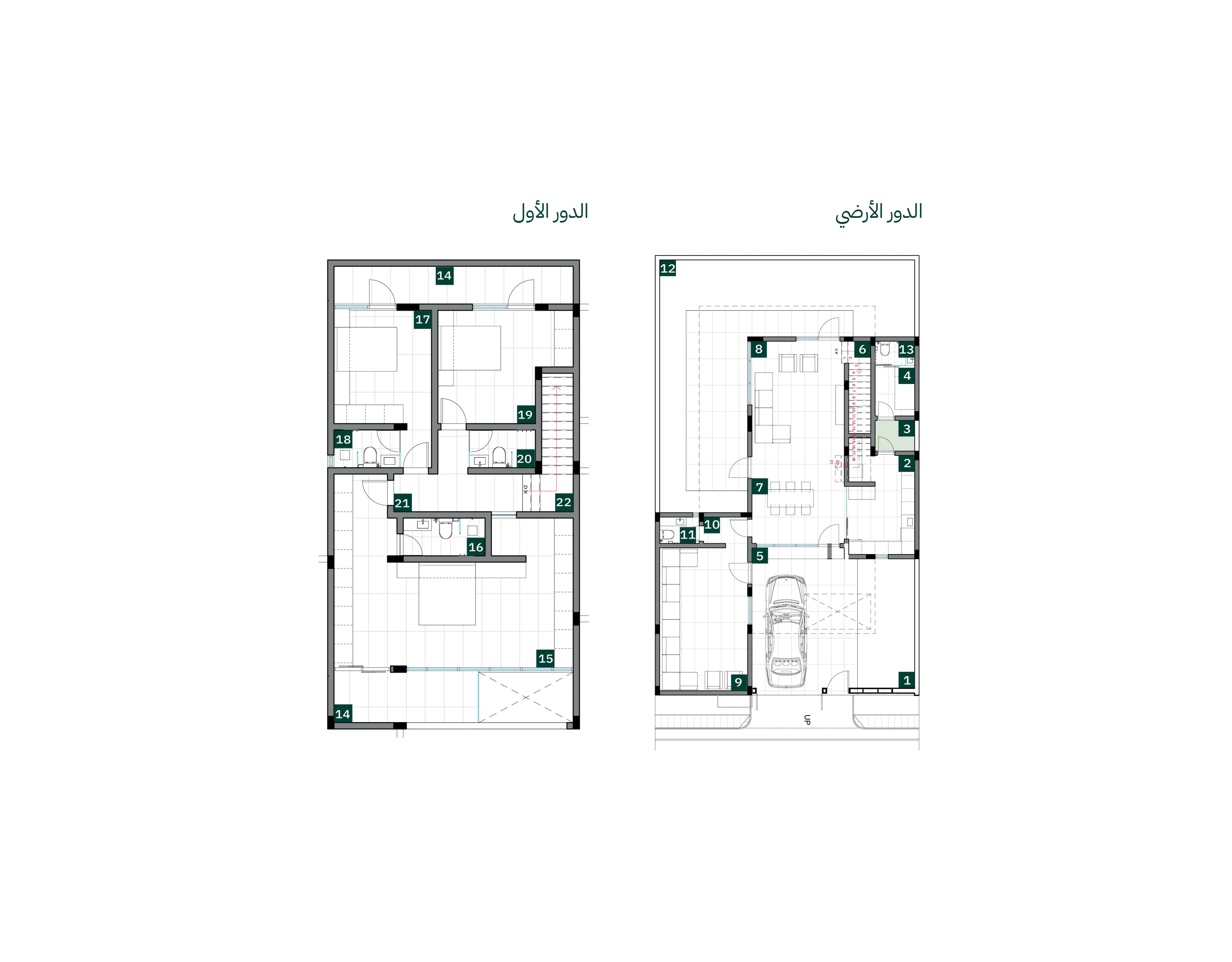 مخطط الطوابق لنموذج D